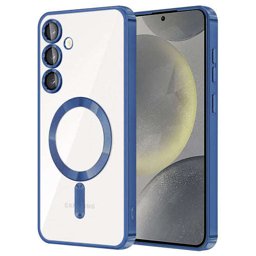 Husa pentru Samsung Galaxy S24 Plus, Techsuit Lux Crystal MagSafe, albastru