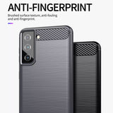 Husa pentru Samsung Galaxy S20 FE, Techsuit Carbon Silicone, albastru