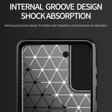 Husa pentru Samsung Galaxy S20 FE, Techsuit Carbon Silicone, albastru