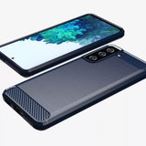 Husa pentru Samsung Galaxy S20 FE, Techsuit Carbon Silicone, albastru