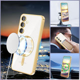 Husa pentru Samsung Galaxy S23, Techsuit Lux Crystal MagSafe, albastru