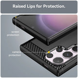 Husa pentru Samsung Galaxy S20, Techsuit Carbon Silicone, albastru