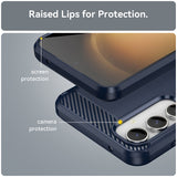 Husa pentru Samsung Galaxy A21s, Techsuit Carbon Silicone, albastru