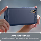 Husa pentru Samsung Galaxy Xcover7, Techsuit Carbon Silicone, albastru