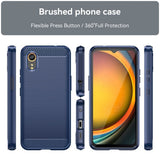Husa pentru Samsung Galaxy Xcover7, Techsuit Carbon Silicone, albastru