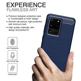 Husa pentru Samsung Galaxy S20 Ultra 5G, Techsuit Carbon Silicone, albastru