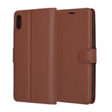 Husa pentru iPhone XS Max, Techsuit Leather Folio, maro