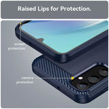 Husa pentru Samsung Galaxy A23, Techsuit Carbon Silicone, albastru