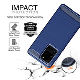Husa pentru Samsung Galaxy A23, Techsuit Carbon Silicone, albastru