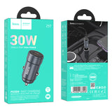 Incarcator auto Hoco Z57 30W USB-C, Gri metalizat