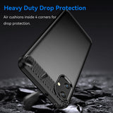 Husa pentru Samsung Galaxy A05, Techsuit Carbon Silicone, albastru