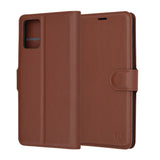 Husa pentru Motorola Edge 30 Neo, Techsuit Leather Folio, maro