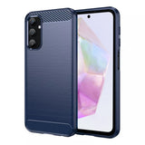 Husa pentru Samsung Galaxy A35 5G, Techsuit Carbon Silicone, albastru