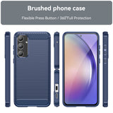 Husa pentru Samsung Galaxy A35 5G, Techsuit Carbon Silicone, albastru