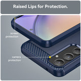 Husa pentru Samsung Galaxy A35 5G, Techsuit Carbon Silicone, albastru