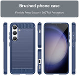 Husa pentru Samsung Galaxy S24, Techsuit Carbon Silicone, albastru