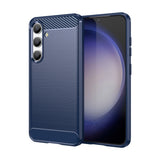 Husa pentru Samsung Galaxy S24, Techsuit Carbon Silicone, albastru