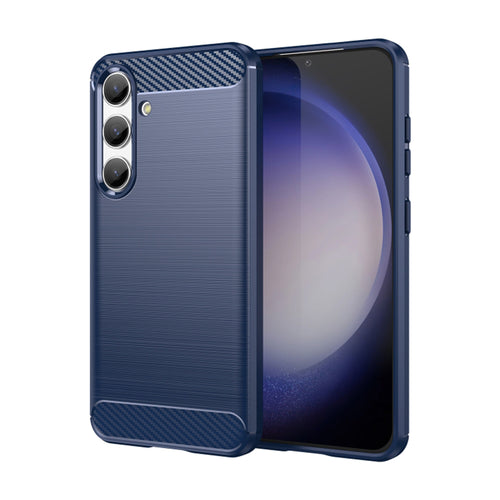 Husa pentru Samsung Galaxy S24, Techsuit Carbon Silicone, albastru