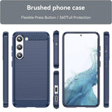 Husa pentru Samsung Galaxy S23, Techsuit Carbon Silicone, albastru