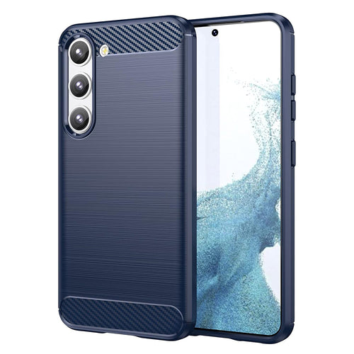 Husa pentru Samsung Galaxy S23, Techsuit Carbon Silicone, albastru