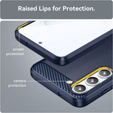 Husa pentru Samsung Galaxy S23, Techsuit Carbon Silicone, albastru
