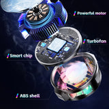 Cooler telefon Techsuit Phone Cooler (P66), Magnetic, cu Lumini RGB, Detasabil Clip, pentru iOS si Android, negru