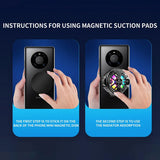 Cooler telefon Techsuit Phone Cooler (P60), Magnetic, Lumini RGB, Temperature Display, Low Noise, Two Speeds, pentru iOS si Android, negru