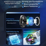 Cooler telefon Techsuit Phone Cooler (P60), Magnetic, Lumini RGB, Temperature Display, Low Noise, Two Speeds, pentru iOS si Android, negru