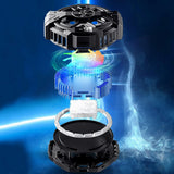 Cooler telefon Techsuit Phone Cooler (P60), Magnetic, Lumini RGB, Temperature Display, Low Noise, Two Speeds, pentru iOS si Android, negru