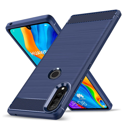Husa pentru Huawei P30 Lite, Techsuit Carbon Silicone, albastru