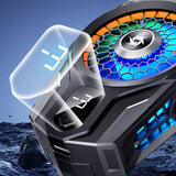 Cooler telefon Techsuit Phone Cooler (SL16), cu Gear Button, Temperature Display, Silicon Clamping Arm, Two Speeds, Universal, negru