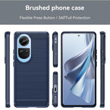 Husa pentru OPPO Reno10, Techsuit Carbon Silicone, albastru