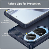 Husa pentru OPPO Reno10, Techsuit Carbon Silicone, albastru