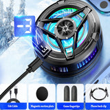 Cooler telefon Techsuit Phone Cooler (SL17), Magnetic, Temperature Display, Lights, Fast Cooling, Hydraulic Reducere zgomot, negru