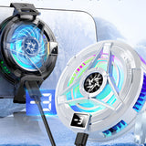 Cooler telefon Techsuit Phone Cooler (SL17), Magnetic, Temperature Display, Lights, Fast Cooling, Hydraulic Reducere zgomot, negru