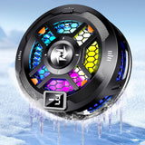 Cooler telefon Techsuit Phone Cooler (SL18), Magnetic, Temperature Display, RGB Lights, Fast Cooling, Universal, negru