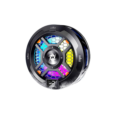 Cooler telefon Techsuit Phone Cooler (SL18), Magnetic, Temperature Display, RGB Lights, Fast Cooling, Universal, negru
