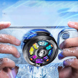 Cooler telefon Techsuit Phone Cooler (SL18), Magnetic, Temperature Display, RGB Lights, Fast Cooling, Universal, negru