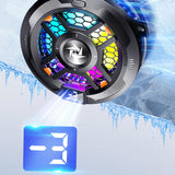 Cooler telefon Techsuit Phone Cooler (SL18), Magnetic, Temperature Display, RGB Lights, Fast Cooling, Universal, negru