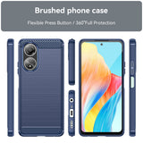 Husa pentru OPPO A58 4G, Techsuit Carbon Silicone, albastru