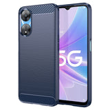 Husa pentru OPPO A58 5G, Techsuit Carbon Silicone, albastru
