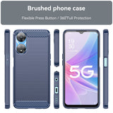 Husa pentru OPPO A58 5G, Techsuit Carbon Silicone, albastru