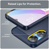 Husa pentru OPPO A58 5G, Techsuit Carbon Silicone, albastru