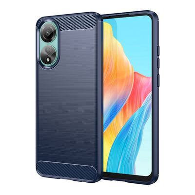 Husa pentru OPPO A78 4G, Techsuit Carbon Silicone, albastru