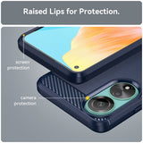 Husa pentru OPPO A78 4G, Techsuit Carbon Silicone, albastru
