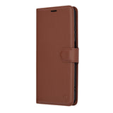 Husa pentru Motorola Moto G04, Techsuit Leather Folio, maro