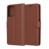 Husa pentru Motorola Moto G04, Techsuit Leather Folio, maro