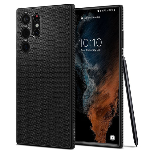 Husa pentru Samsung Galaxy S22 Ultra 5G, Spigen Liquid Air (ACS03915), negru