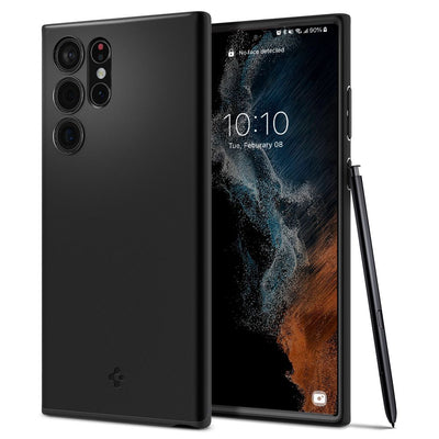 Husa pentru Samsung Galaxy S22 Ultra 5G, Spigen Thin Fit (ACS03911), negru