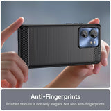 Husa pentru Motorola Edge 40 Neo, Techsuit Carbon Silicone, albastru